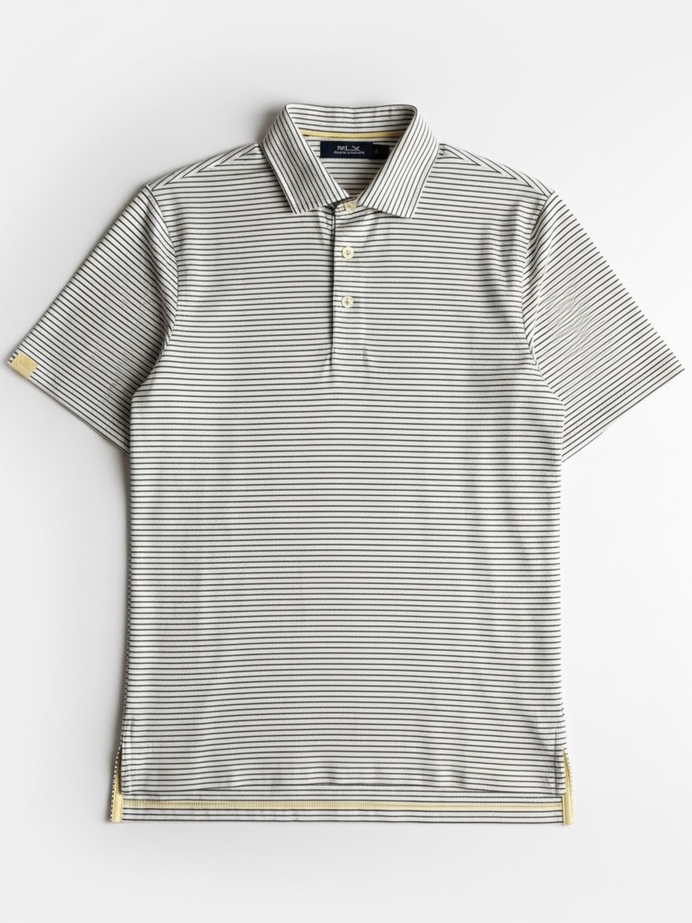 NWT RLX Ralph Lauren Men’s Striped Golf Polo Shirt Yellow Black M